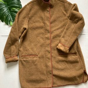 Womens old navy teddy shearling tan coat xl tall